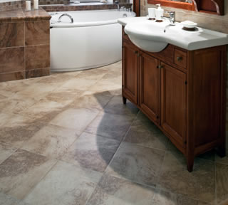 Stone bathroom floor